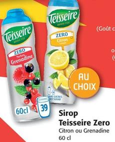Teisseire - Sirop Zero offre sur Colruyt