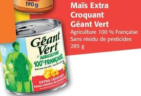 Géant Vert - Maïs Extra Croquant