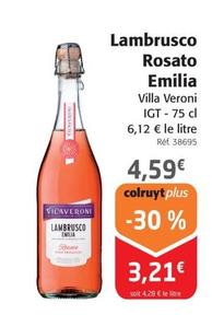 Villa Veroni - Lambrusco Rosato Emilia offre à 4,59€ sur Colruyt