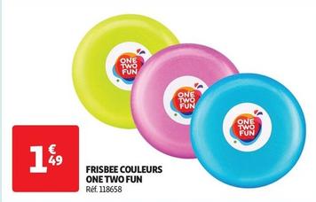 One Two Fun - Frisbee Couleurs offre à 1,49€ sur Auchan Hypermarché