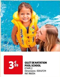 Gilet De Natation Pool School offre à 3,99€ sur Auchan Hypermarché