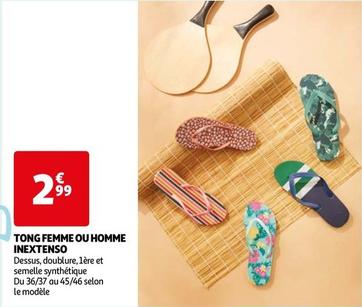 Inextenso - Tong Femme Ou Homme  offre à 2,99€ sur Auchan Hypermarché