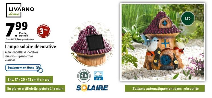 Livarno - Lampe Solaire Decorative  offre à 7,99€ sur Lidl