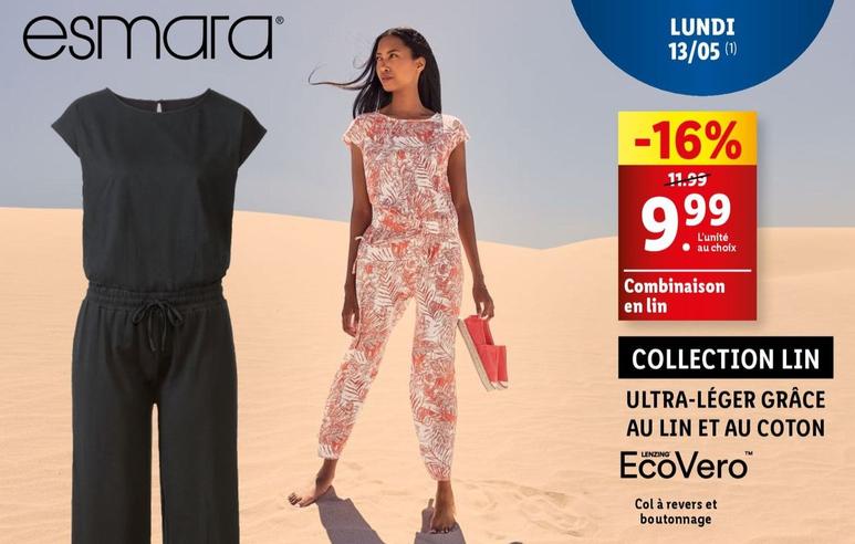 Esmara - Combinaison En Lin offre à 9,99€ sur Lidl