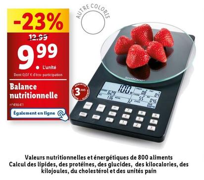 SilverCrest - Balance Nutritionnelle offre à 9,99€ sur Lidl