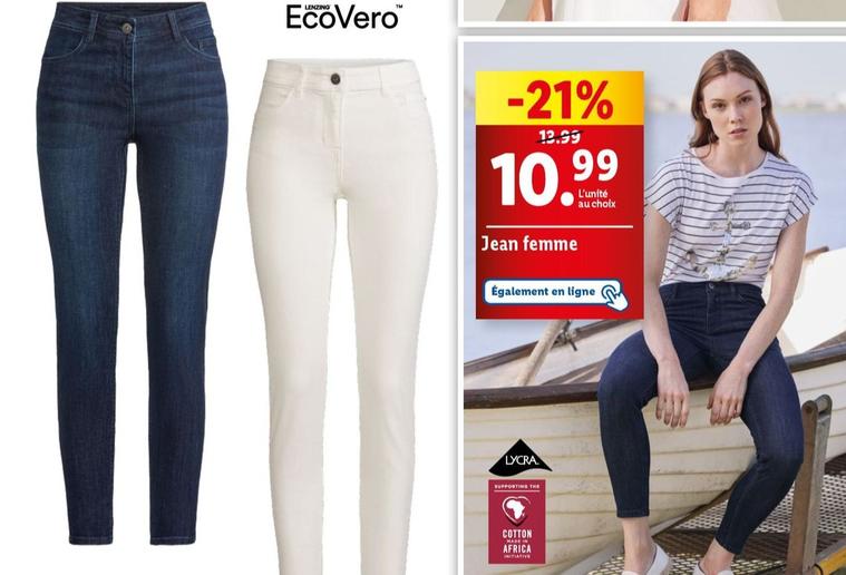 Lycra - Jeans Femme offre à 10,99€ sur Lidl