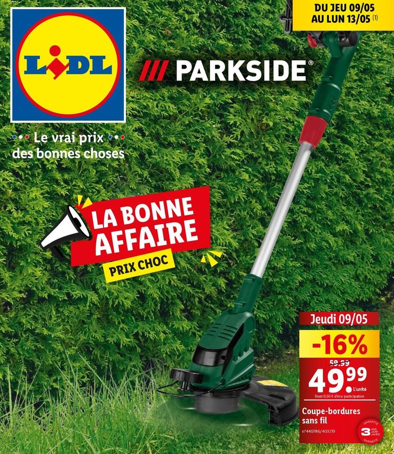 Parkside - Coupe-Bordures Sans Fil  offre à 49,99€ sur Lidl