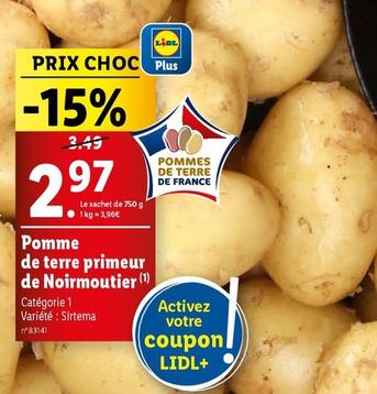 Pomme De Terre Primeur De Noirmoutier offre à 2,97€ sur Lidl