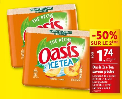 Oasis - Ice Tea Saveur Peche offre à 2,62€ sur Lidl