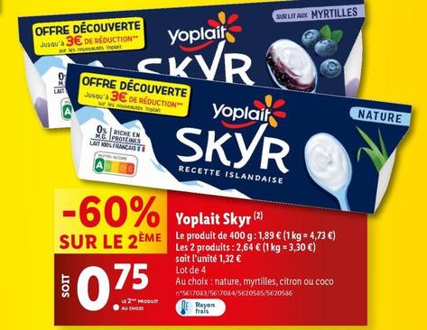 Yoplait - Skyr offre à 1,32€ sur Lidl