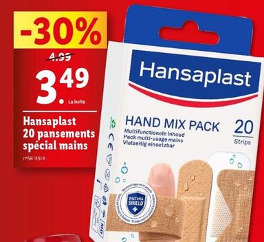 Hansaplast - 20 Pansements Special Mains offre à 3,49€ sur Lidl