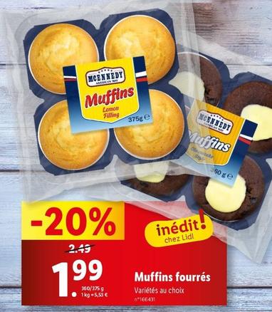 Mcennedy - Muffins Fourrés offre à 1,99€ sur Lidl