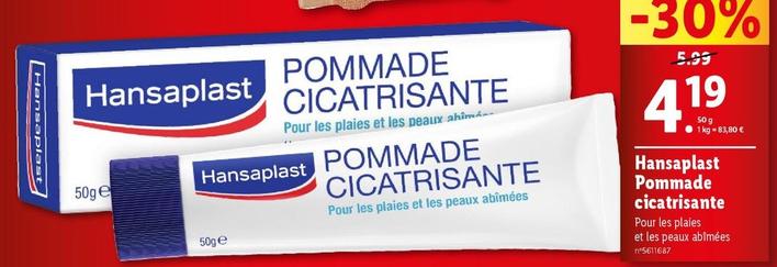 Hansaplast - Pommade Cicatrisante offre à 4,19€ sur Lidl