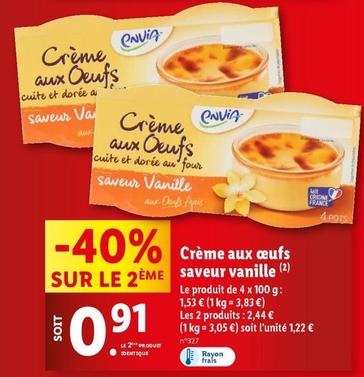 Envia - Crème Aux Œufs Saveur Vanille  offre à 1,53€ sur Lidl