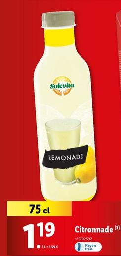 Solevita - Citronnade  offre à 1,19€ sur Lidl