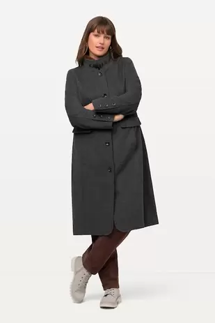 Manteau style tyrolien à col montant et fermeture éclair à double sens, fourrure d'imitation offre à 139,99€ sur Ulla Popken