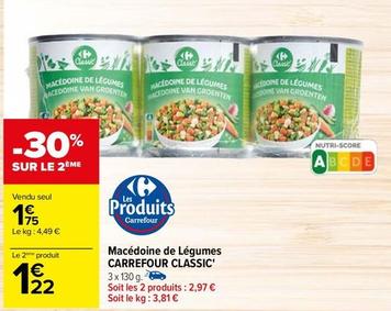 Carrefour - Macédoine De Légumes Classic offre à 1,75€ sur Carrefour Drive