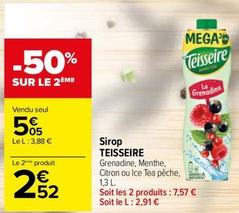 Teisseire - Sirop offre à 5,05€ sur Carrefour Drive