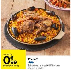 Paella offre à 0,99€ sur Carrefour Drive