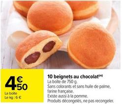 10 Beignets Au Chocolat offre à 4,5€ sur Carrefour Drive