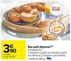 Box Petit Déjeuner offre à 3,9€ sur Carrefour Drive