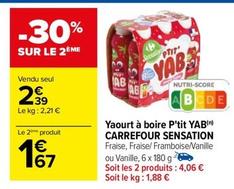 Carrefour - Yaourt À Boire P'Tit Yab Sensation