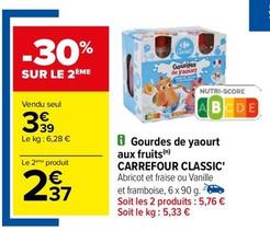 carrefour - gourdes de yaourt aux fruits