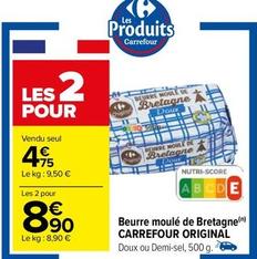 carrefour - beurre moulé de bretagne original