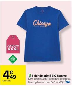 T Shirt Imprimé Bio Homme