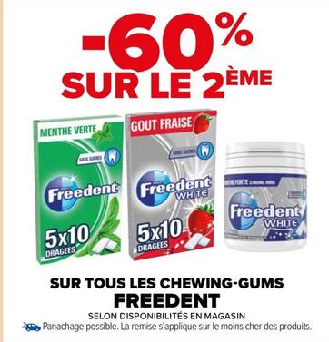 Freedent - Sur Tous Les Chewing-gums offre sur Carrefour Drive