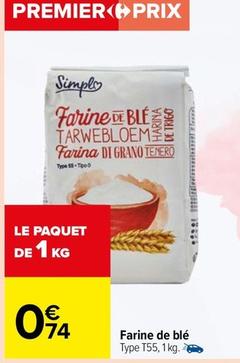 Simpl - Farine De Blé offre à 0,74€ sur Carrefour Drive