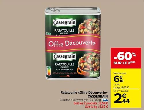 Cassegrain - Ratatouille Offre Découverte offre à 6,1€ sur Carrefour Drive