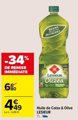 Lesieur - Huile De Colza & Olive offre à 4,49€ sur Carrefour Drive