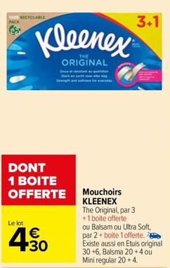 Kleenex - Mouchoirs offre à 4,3€ sur Carrefour Drive