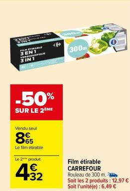 Carrefour - Film Étirable offre à 8,65€ sur Carrefour Drive