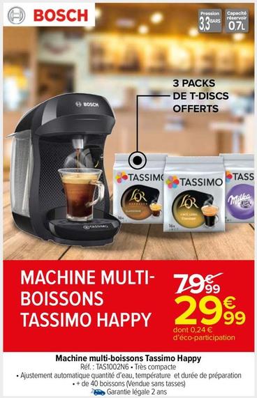 Bosch - Machine Multi Boissons Tassimo Happy offre à 29,99€ sur Carrefour Drive