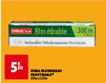 Embal - Film Rouleau Filmetirable offre à 5,5€ sur Auchan Hypermarché