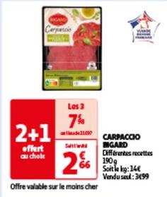 Bigard - Carpaccio offre à 2,66€ sur Auchan Hypermarché