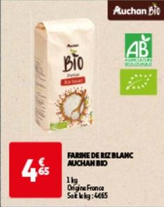 Auchan - Farine De Riz Blanc Bio offre à 4,65€ sur Auchan Hypermarché