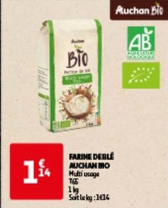 Auchan - Farine Deblé Bio offre à 1,14€ sur Auchan Hypermarché