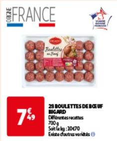 Bigard - 28 Boulettes De Boeuf offre à 7,49€ sur Auchan Hypermarché
