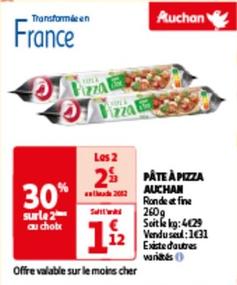 Auchan - Pâte À Pizza offre à 1,13€ sur Auchan Hypermarché