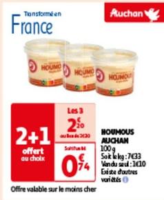 Auchan - Houmous  offre à 0,74€ sur Auchan Hypermarché