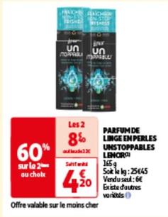 Lenor - Parfum De Linge En Perles Unstoppables offre à 6€ sur Auchan Hypermarché
