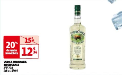 Zubrowka - Vodka Bison Grass offre à 12,36€ sur Auchan Hypermarché