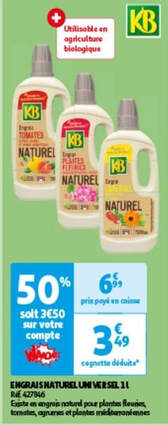 KB - Engrais Naturel Universel offre à 3,49€ sur Auchan Hypermarché