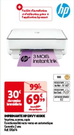 HP - imprimante Envy 6030E offre à 69,99€ sur Auchan Hypermarché