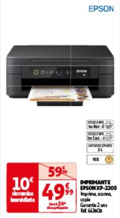 Epson - Imprimante XP-2205 offre à 49,99€ sur Auchan Hypermarché