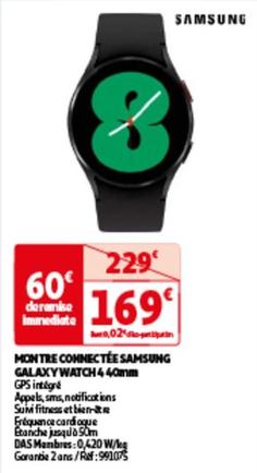Samsung - Montre Connectee Galaxy Watch 40mm offre à 169€ sur Auchan Hypermarché