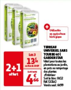 Gardenstar - Terreau Universel Sans Tourbe offre à 4,66€ sur Auchan Hypermarché